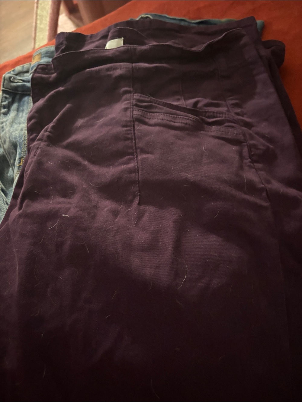 Women's Wide Leg Jeans in Dark Purple